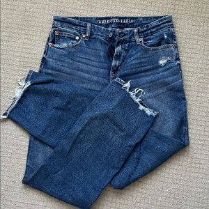 American Eagle Outfitters Women's Dark Blue Boyfriend Jeans